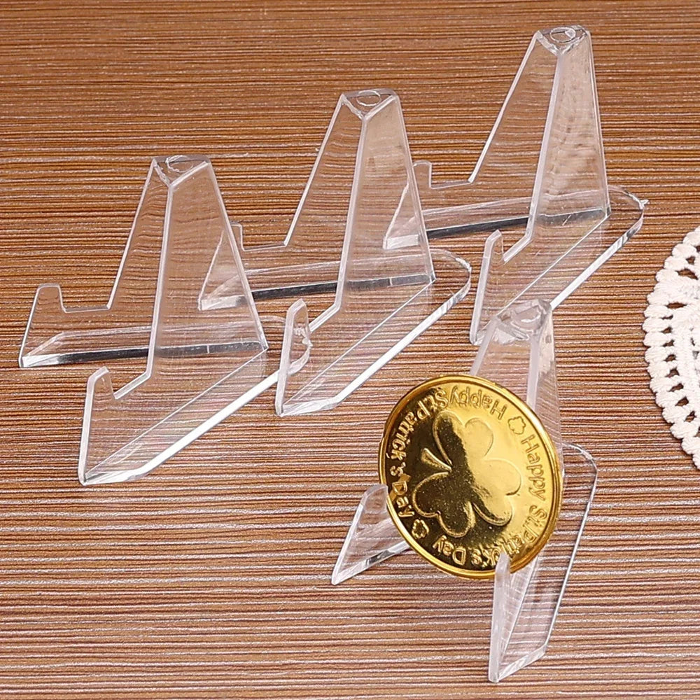 Clear Display Stands for Trading Cards and Collectibles
